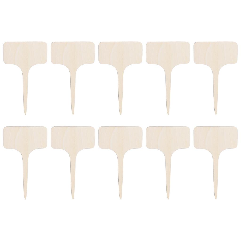 Wooden Sign Creative Gardening Plant Label Can Write Insert Ground 10PCS