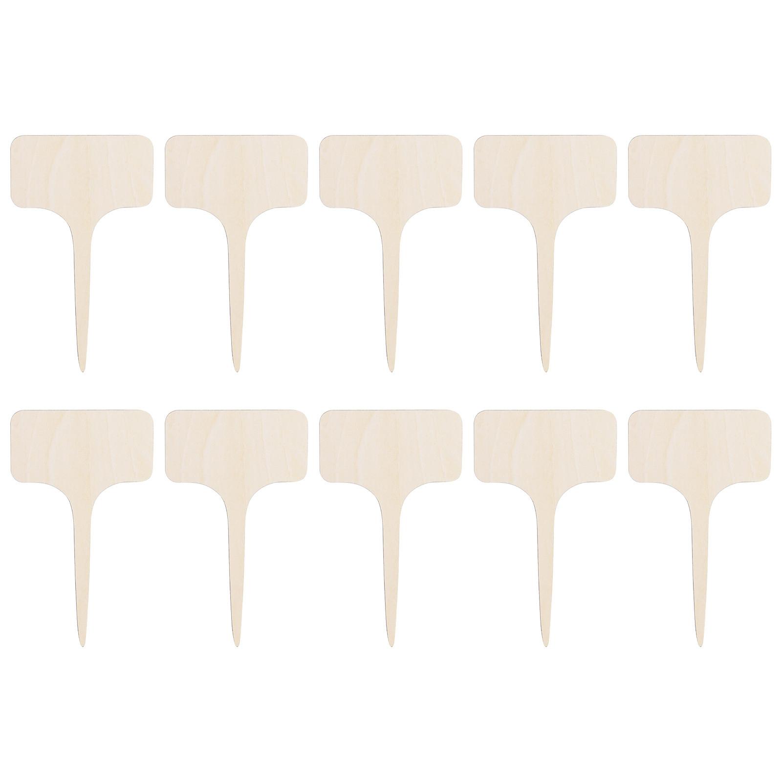 

(SU)Деревянный знак Creative Садоводство завод этикетка может написать вставить землю 10PCS