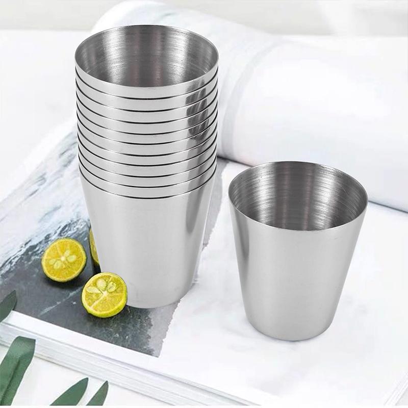 1pc Outdoor Practical Travel Stainless Steel Cups Mini Set Glasses For Whisky Wine With Case Portable Drinkware 30ml