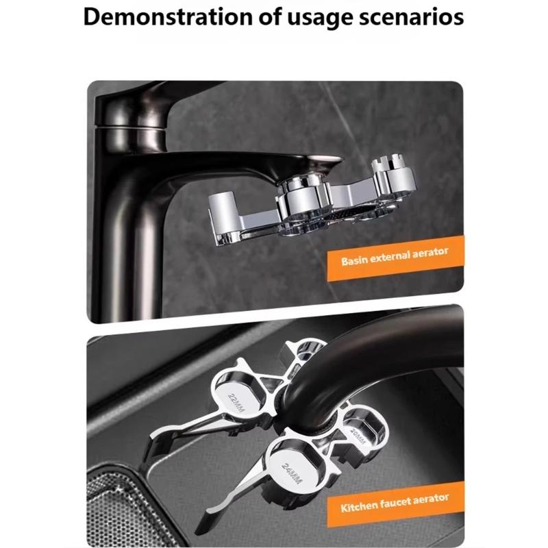 Faucet Aerator with Removal Wrench Tool Water Saving Flows Restrictors Tap Bubblers for Bathroom or Kitchen Sink