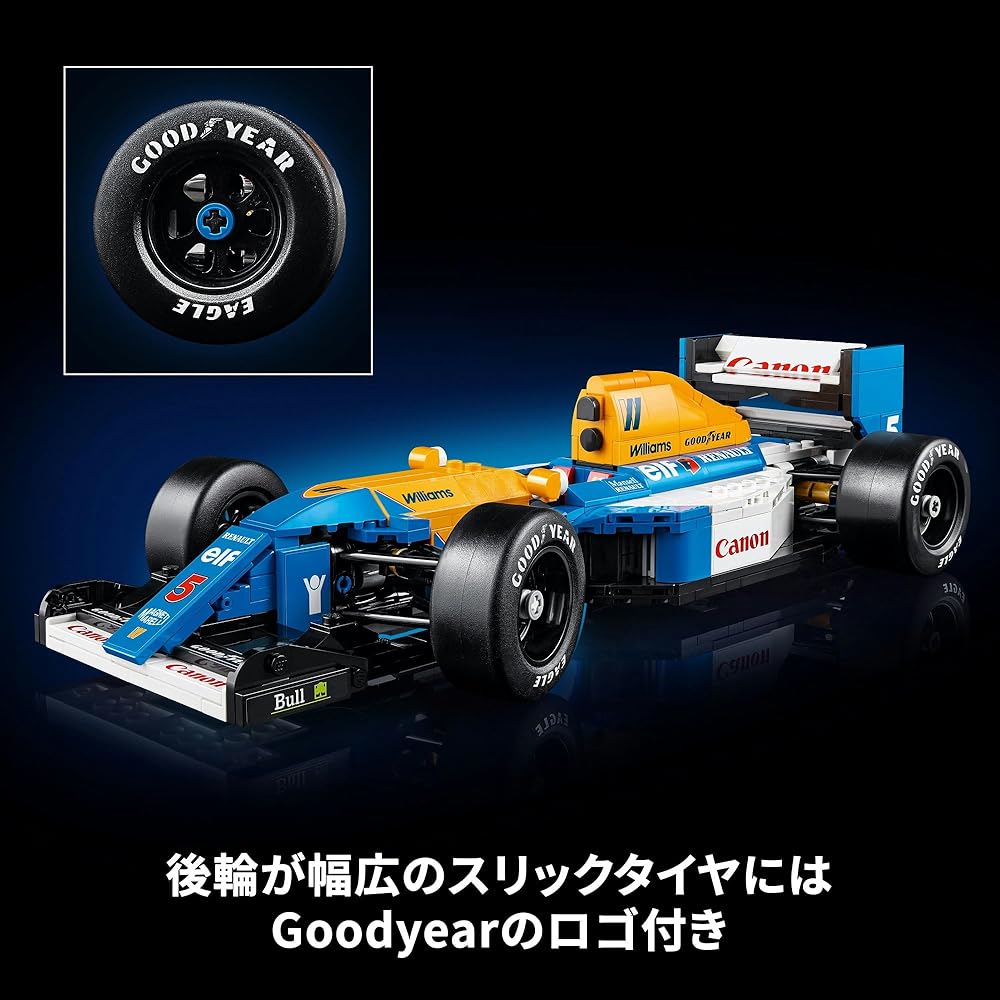 LEGO Icons Williams Racing FW14B Model Kit 540 Pieces Building Blocks Toy for Adults and Kids Vehicle Car Miniature 10353