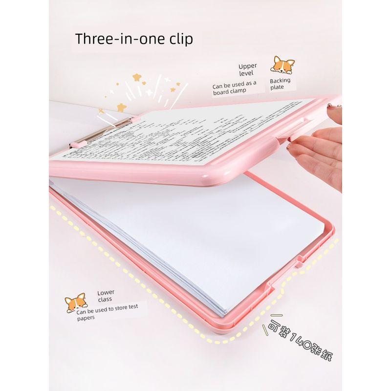 Multifunctional One-Thing Dual-Use A4 Plate Holder Writing Pad Test Paper Storage File Folder Only for Pupils Organize Fantastic