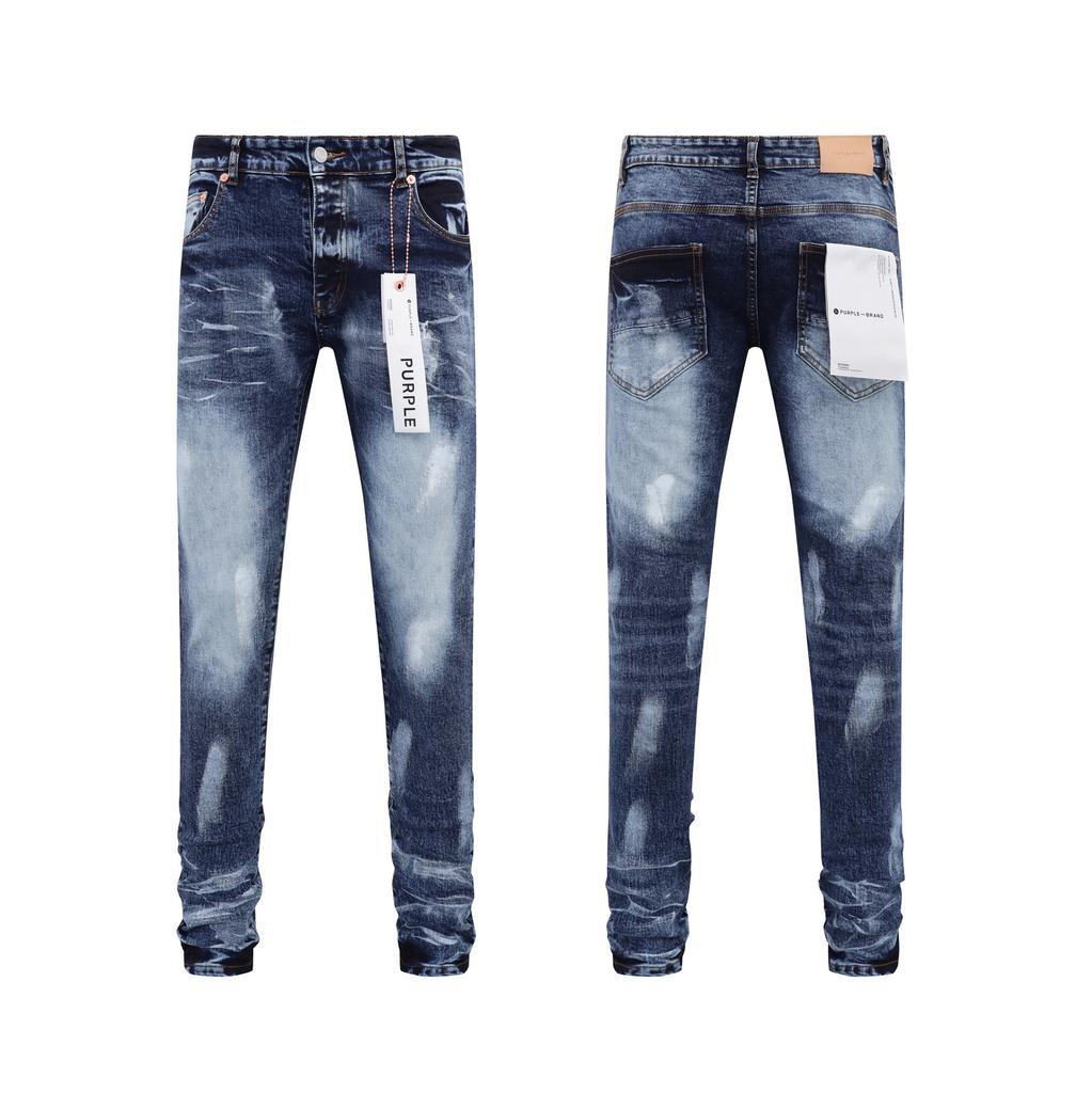 ZYLLO Retro Streetwear Men's Jeans New Trendy Low Rise Skinny Denim Pants Slim-Fit Trousers