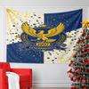 "Golden Eagle Emblem with 1907 Design" Pattern Wall Hanging Tapestry Decorative Tapestry Home Decor for Bedroom and Living Room
