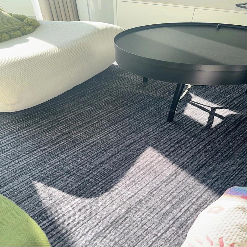 Modern Black Non-slip Bedroom Carpet Room Decoration Aesthetic Nordic Simple Style LIVE ROOM RUG Washable Coffee Tables Mat