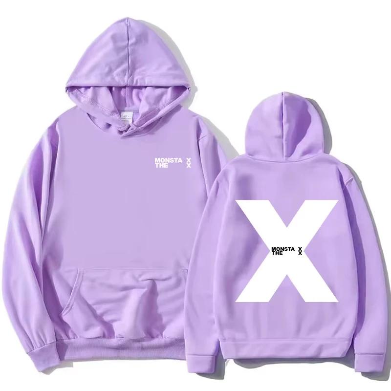 MONSTAX The X EP 2025 Hoodies Mode Koreanische Boyband Sweatshirts Langarm Herbst Kapuzenpullover Frauen Männer Sudaderas Print