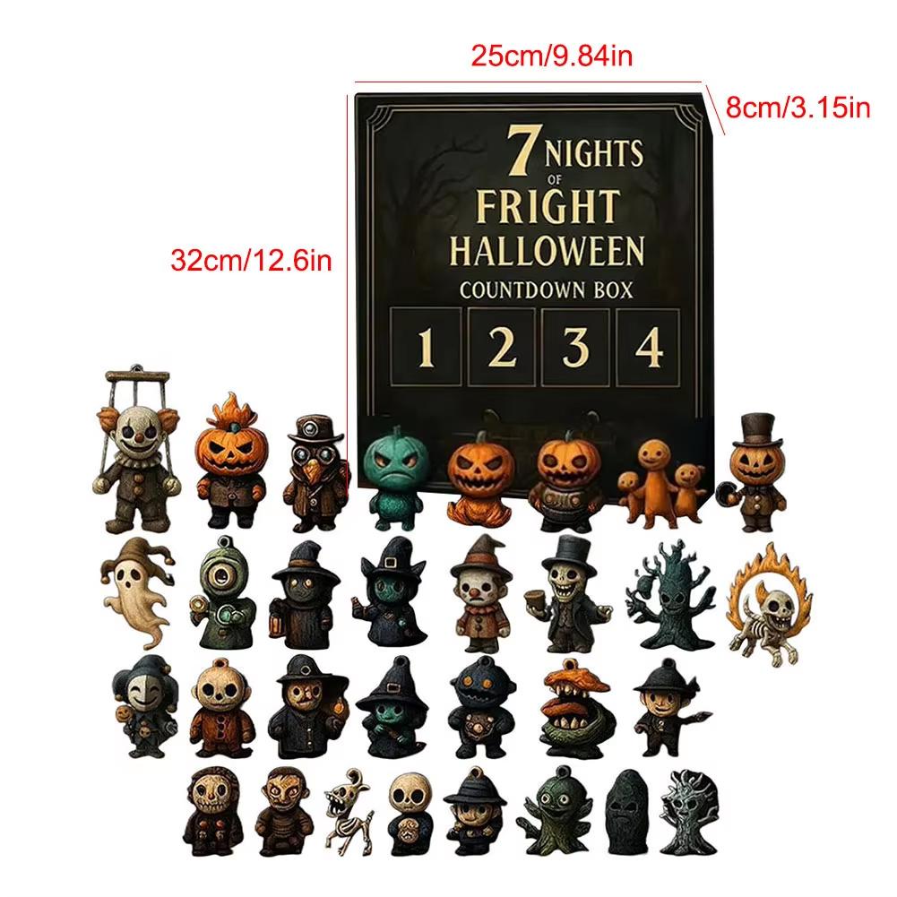 7/15/31-Day Halloween Advent Calendar Halloween Countdown Calendar Figurines with Collectible Eerie Figurines Surprise Box Gifts As Shown