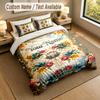 Floral Garden Theme Personalized 3Pcs Bedding Set Custom Text & Name 1 Sheet 2 Pillowcases Household Bedding 1pc