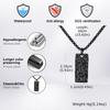 Vnox Wrinkle Geometric Necklace for Men, Stainless Steel Rectangular Pendant Box Chain Necklaces, Punk Jewelry Halloween Gifts