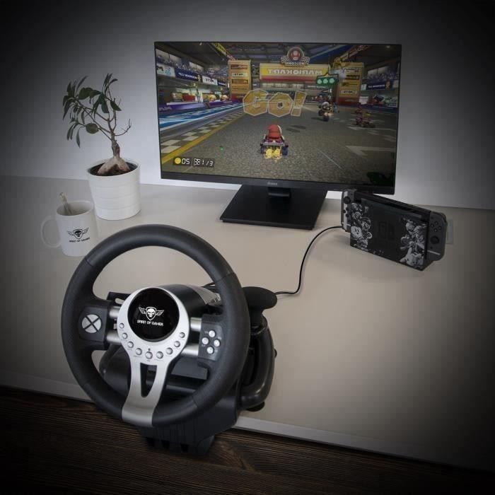 SPIRIT OF GAMER Pack Gaming Volant + Pédale SOG-RWP2
