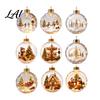 3D Winter Scene Baubles Glowing Christmas Story Ornament Light-Up Ball with Warm LED Light Mini Holiday Acrylic Festive Tree in Clear Hanging