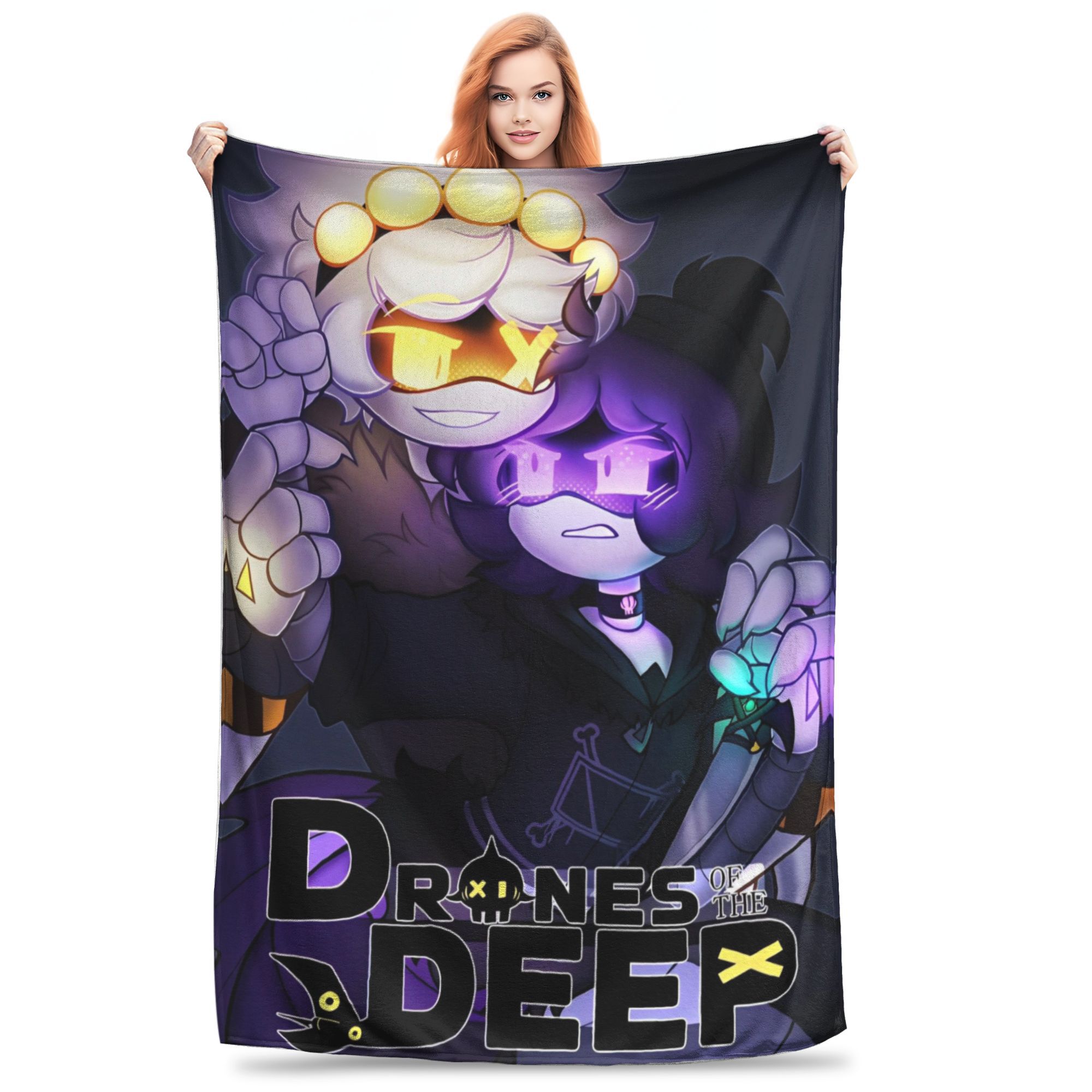 

Murder Drones Blanket Fleece Uzi Doorman Aesthetic Ultra-Soft Throw Blankets for Airplane Travel Bedroom Quilt 30x40in