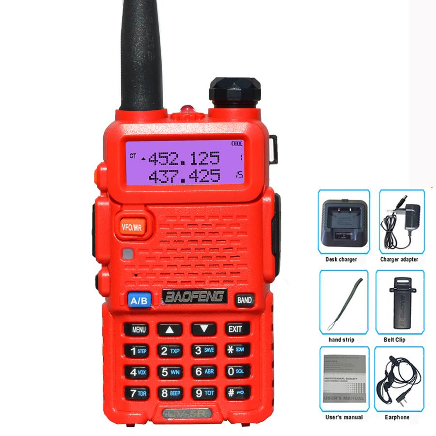 BaoFeng Walkie Talkie UV-5R Two Way CB Radio 5 Colors Bao Feng UV5R 128CH 5W VHF UHF 136-174Mhz & 400-520Mhz