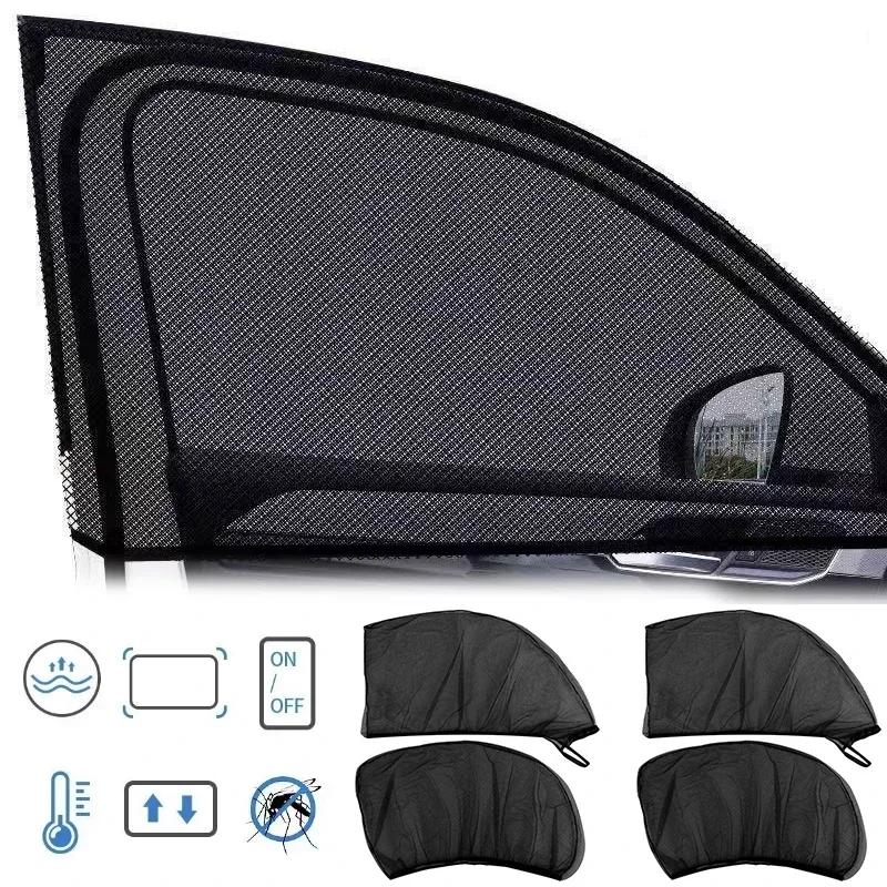 Universal Car Sunshade SUV UV Protection Anti-Mosquito Side Window Curtain Blackout Film for Privacy Heat Reduction