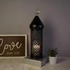 Moroccans Hollow Out Candle Holders Black Iron Lantern Decorative Candle Stand for Indian Wedding Eid Ramadans Event