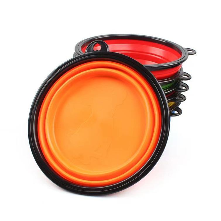 Portable TPE Silicone Folding Dog Bowl for Food Storage