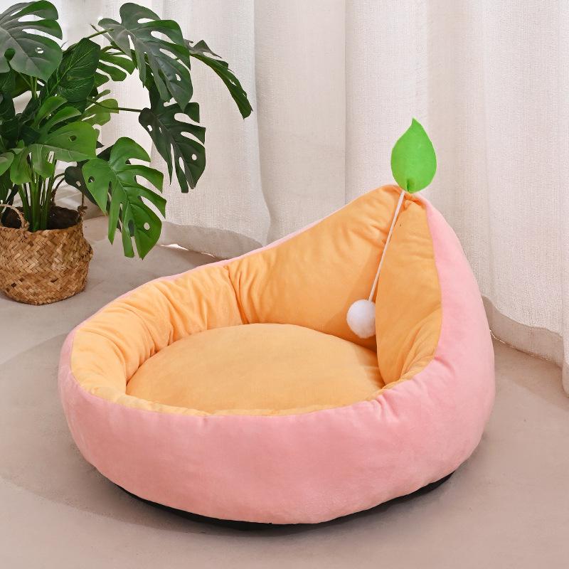 All-Season Avocado-Shaped Semi-Closed Cat & Dog Bed