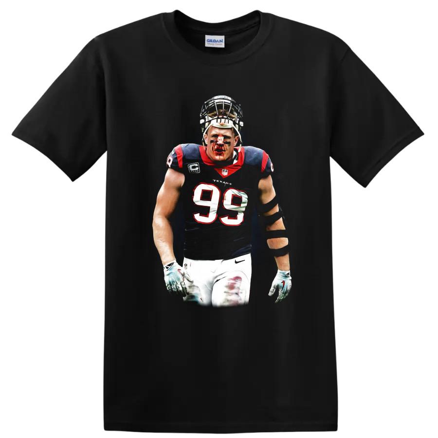 J J Watt Houston Texans Football Player T Shirt Defensive Star NFL Style Tee