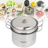 Edelstahl Mini Pretend Dampfer Topf Kinder Spielen Haus Küche Spielzeug Kochen Lebensmittel