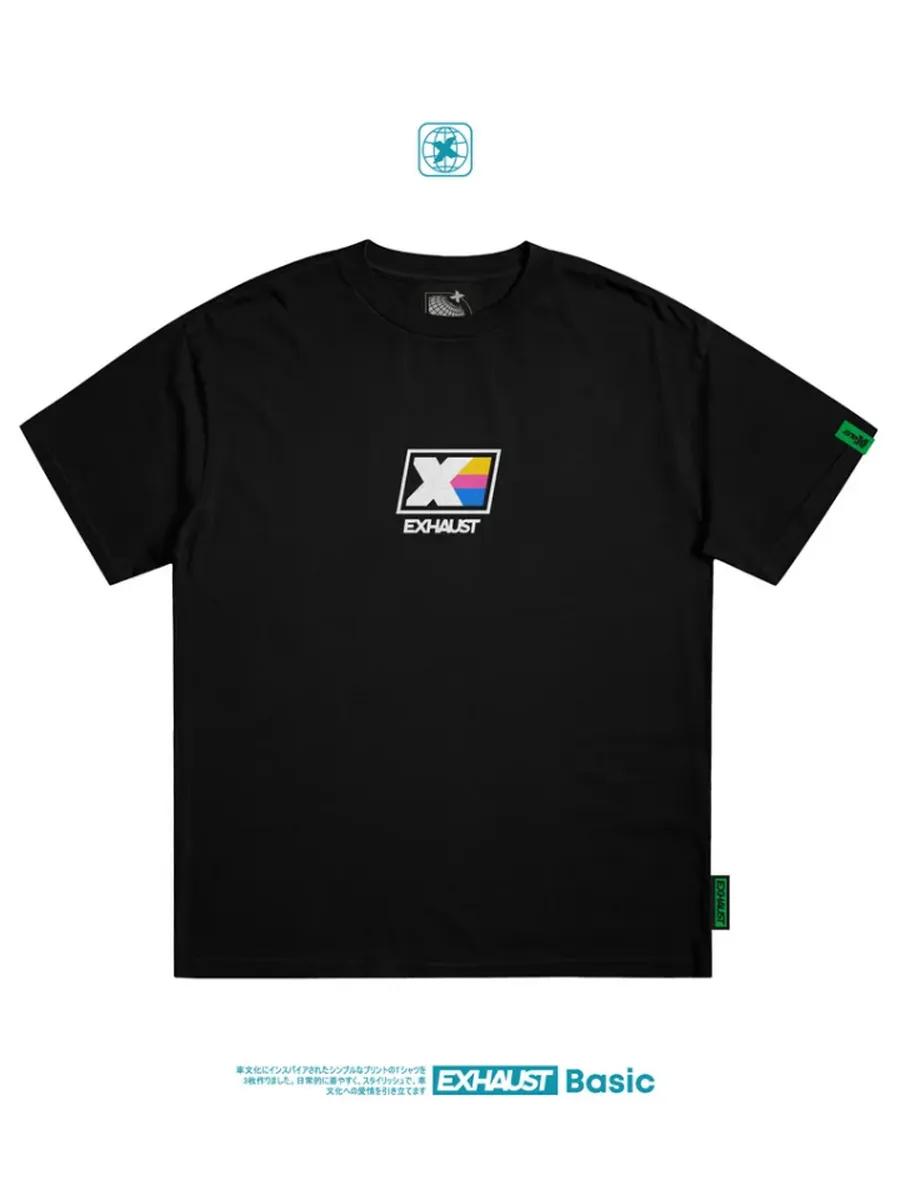 Oversized EXHST LOGO sport print T-shirt L