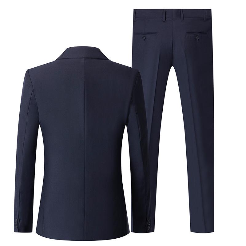 Men's Slim Fit Single Breasted 2PCS Business Suits Set (Blazer + Pants) for Party, Groom, Best Man Wedding Dressing