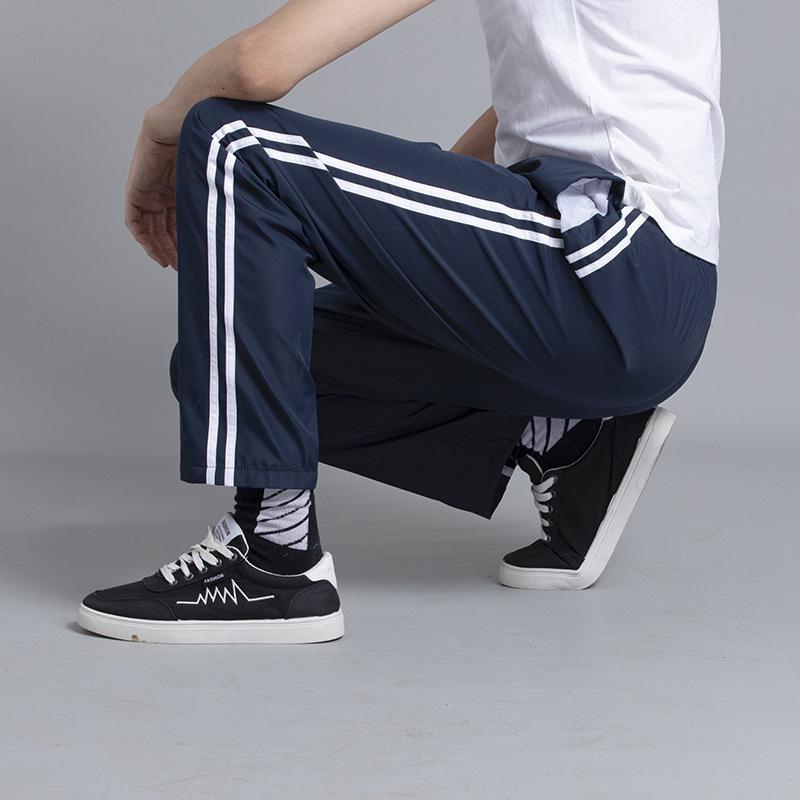 Thin Mesh Stripe School Uniform Pants for Junior & Senior High Students - Spring, Autumn, Summer