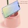 Cute Flower Reading Lamp with Phone Holder Student Dormitory Bedside Lamp Touch Switch 3 Level Dimming for Bedroom Living Room
