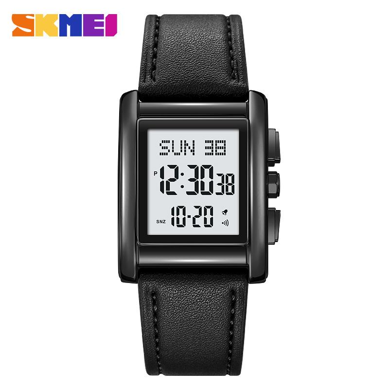 Men's stainless steel watch Multifunctional waterproof electronic watch Men's luminous led watch Electronic watch