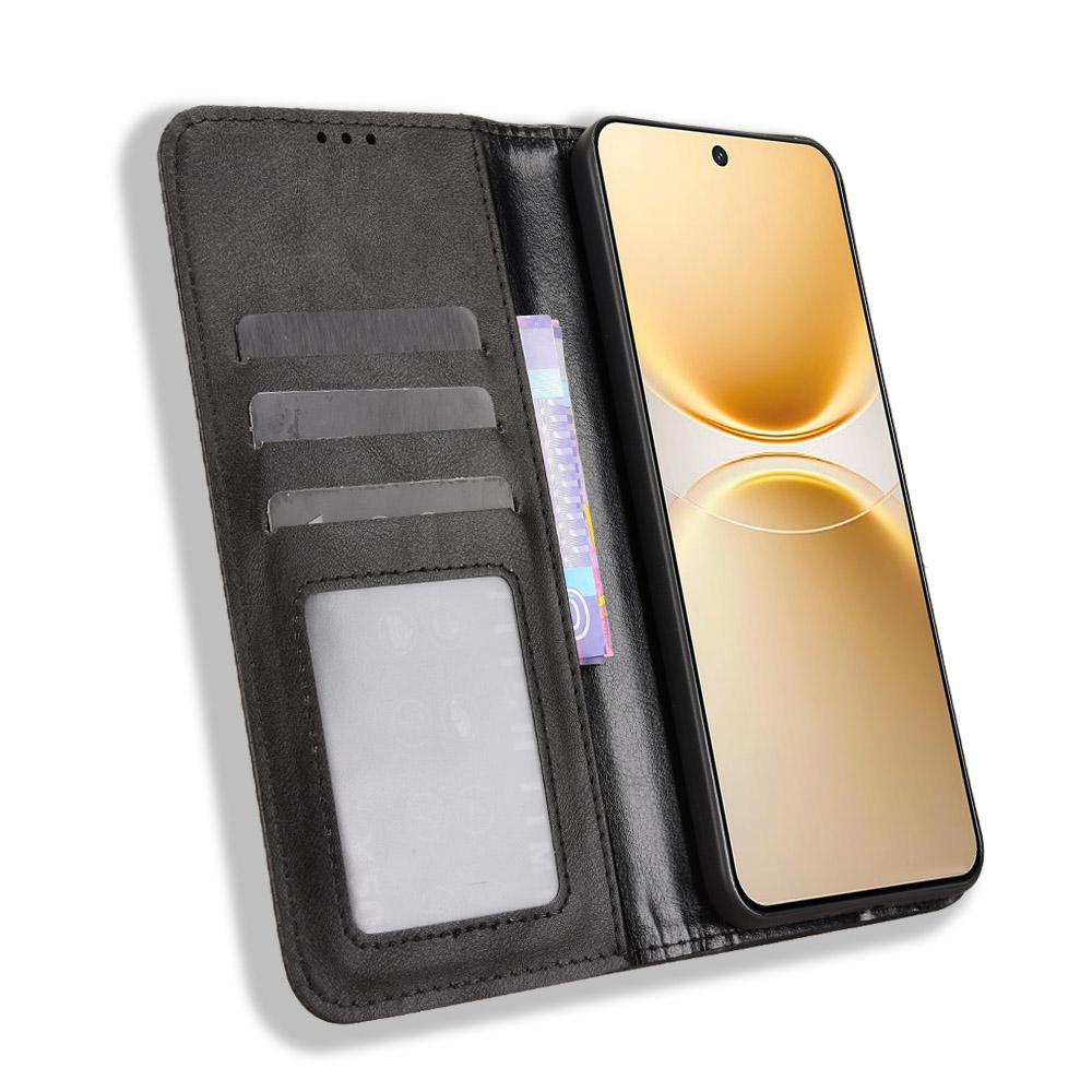 For vivo Y500 Pro 5G Leather Case Wallet Stand Retro Texture Phone Cover