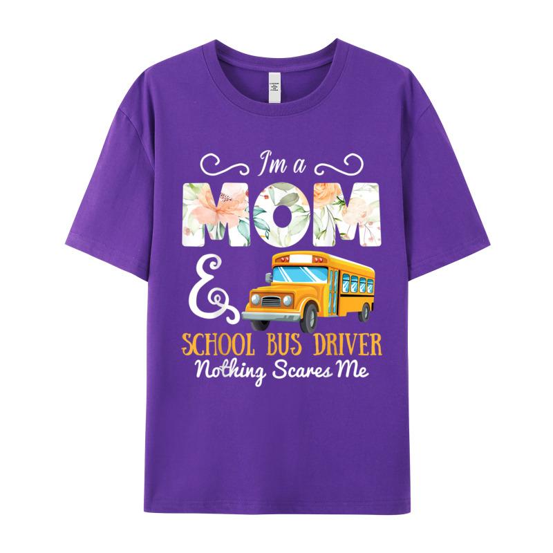 Funny School Bus Driver Gift Tshirts Short Sleeve Classic Unisexs Summer Tops Tees Family Tee Shirt O Neck 100 Cotton Fabric