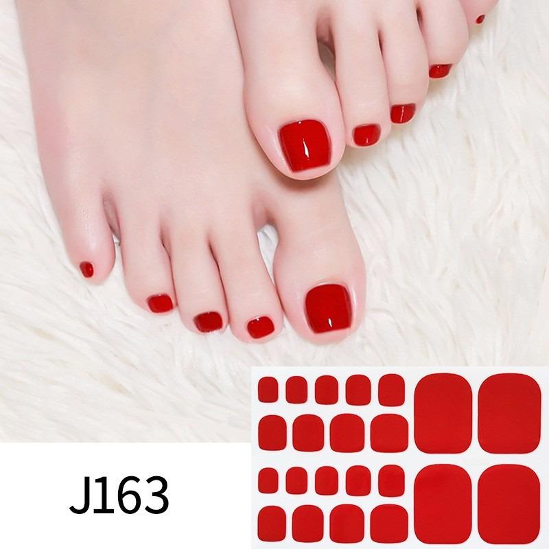 Solid-color Toenail Stickers, Macarons, Full-toe Toenail Stickers, Mixed Nail Plates, Starry Nail Art