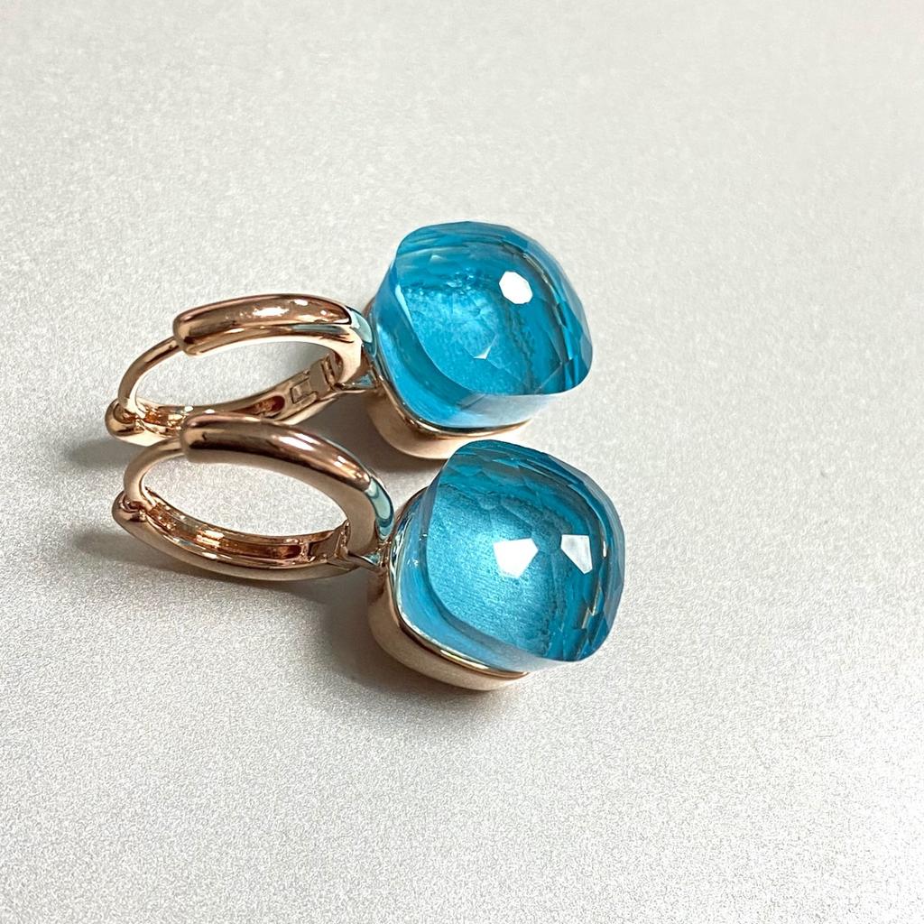 Classic Crystal Earrings Candy Square Earrings Platinum Plated Water Drop Candy Earrings Women Crystal Jewelry Gift