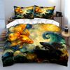 "Fish Art Bedding Set Decor" Multiple sizes kid's and adults' bedroom Exquisite 3PC bedding set gift