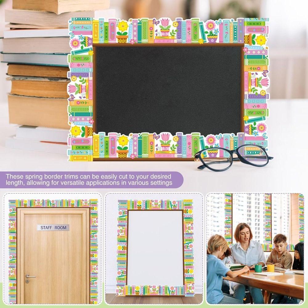 Self Adhesive Blackboard Border Sticker 10m/roll Wall Border Sticker  Library Decor