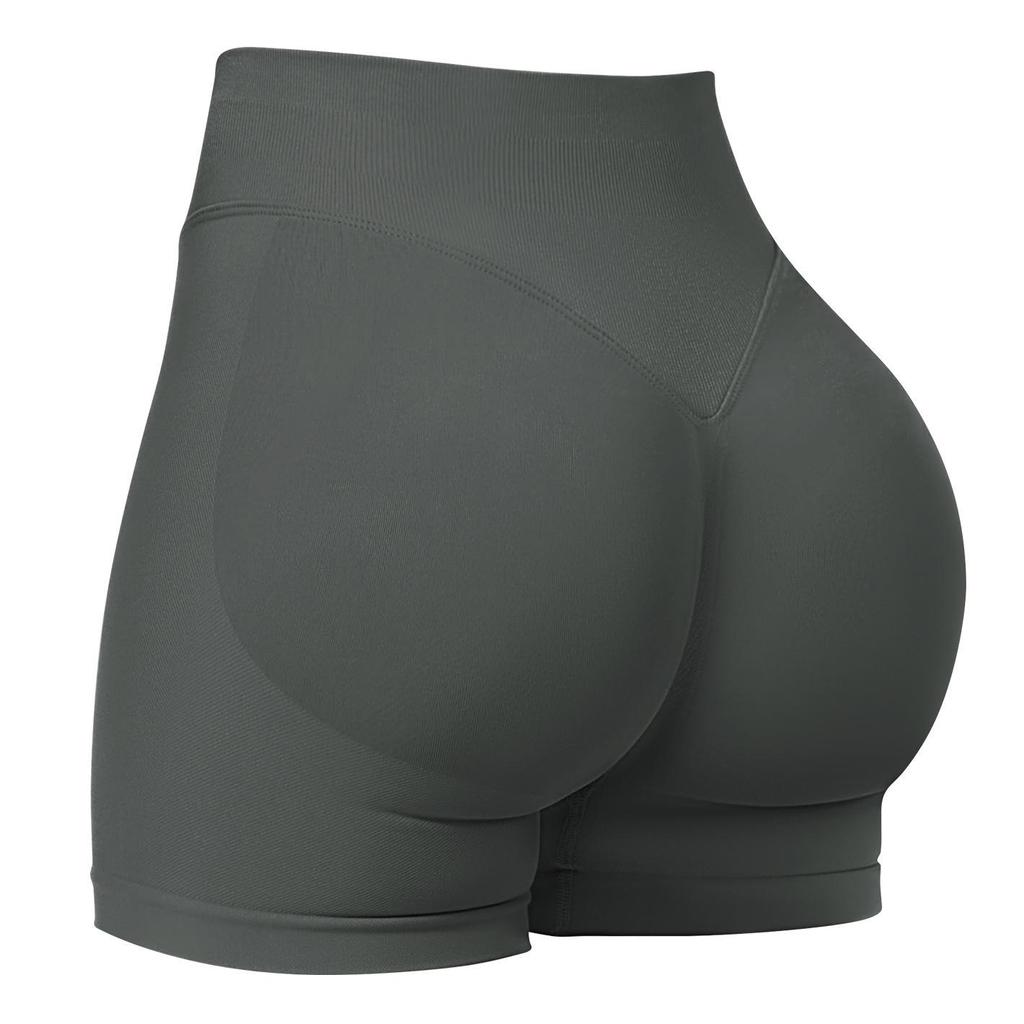 Dfyne Damen High-Waist Nahtlose Yoga-Shorts - Hüfthebend, Enganliegende Fitnessbekleidung