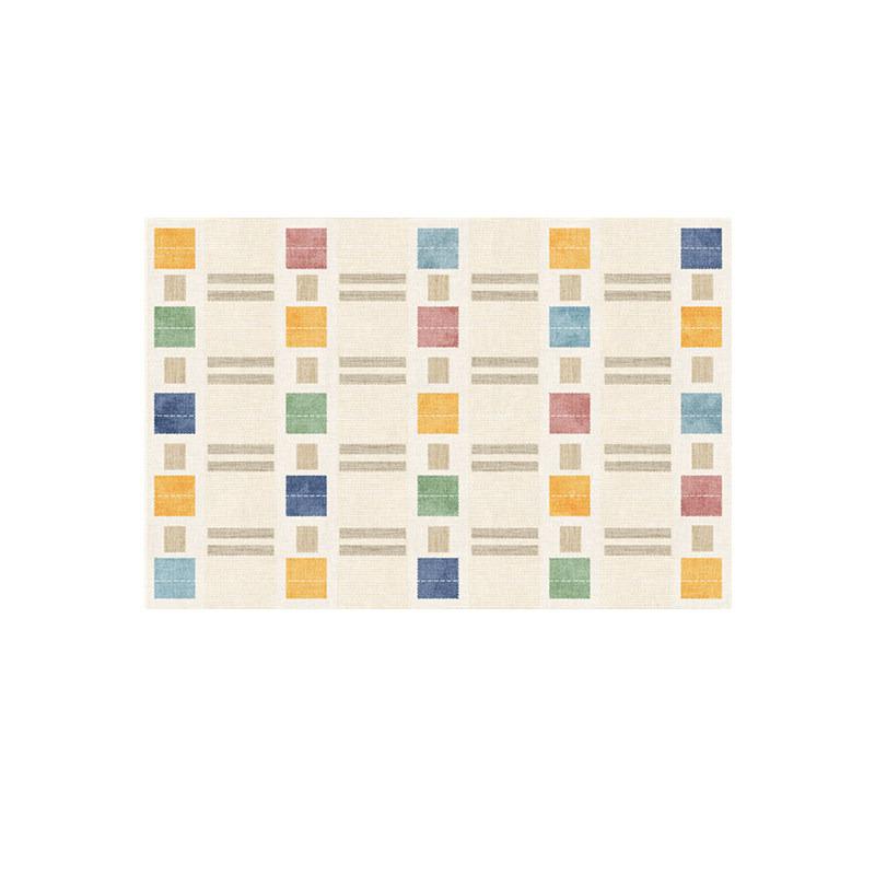 Dopamine Plaid Rug for Living Room Carpet Bedroom Floor Mat Short Plush Large Area Rugs Dirty Resistant Non-slip Mats