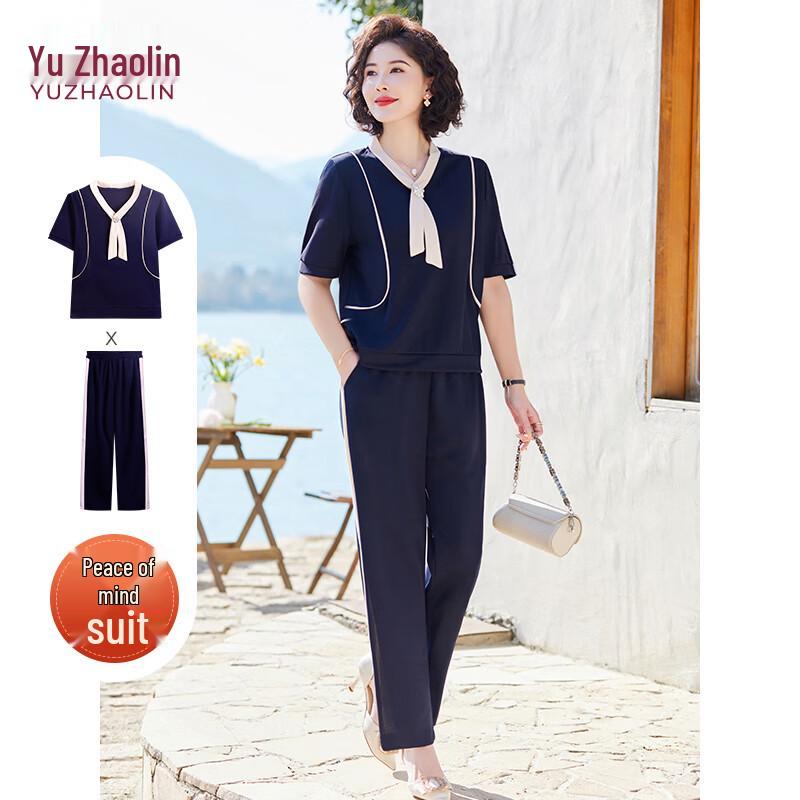 Yuzhaolin Women s Summer Short Sleeve Sportswear Set XL
