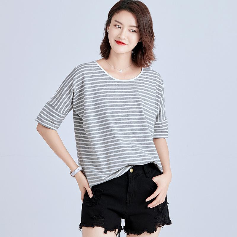 

Весенняя новая футболка Ins с короткими рукавами в корейском стиле для девочек, повседневные топы с круглым вырезом и принтом, модная и милая женская одежда XL