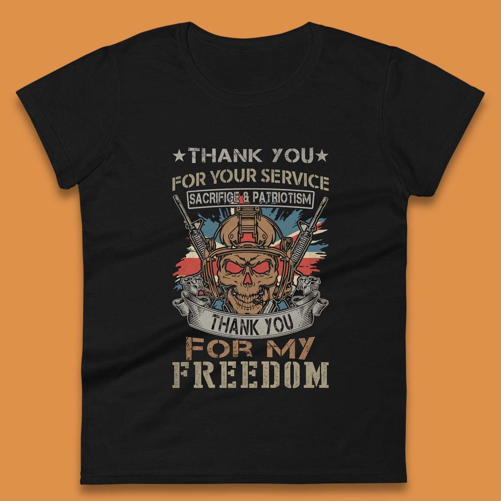 Thank You For My Freedom Womens T-Shirt Mens Tops Tees Unisex