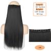 MERISIHAIR Langt rett syntetisk hårforlengelse 5 klips inn høytemperatur 22 tommer 120 g fiberhår for kvinner