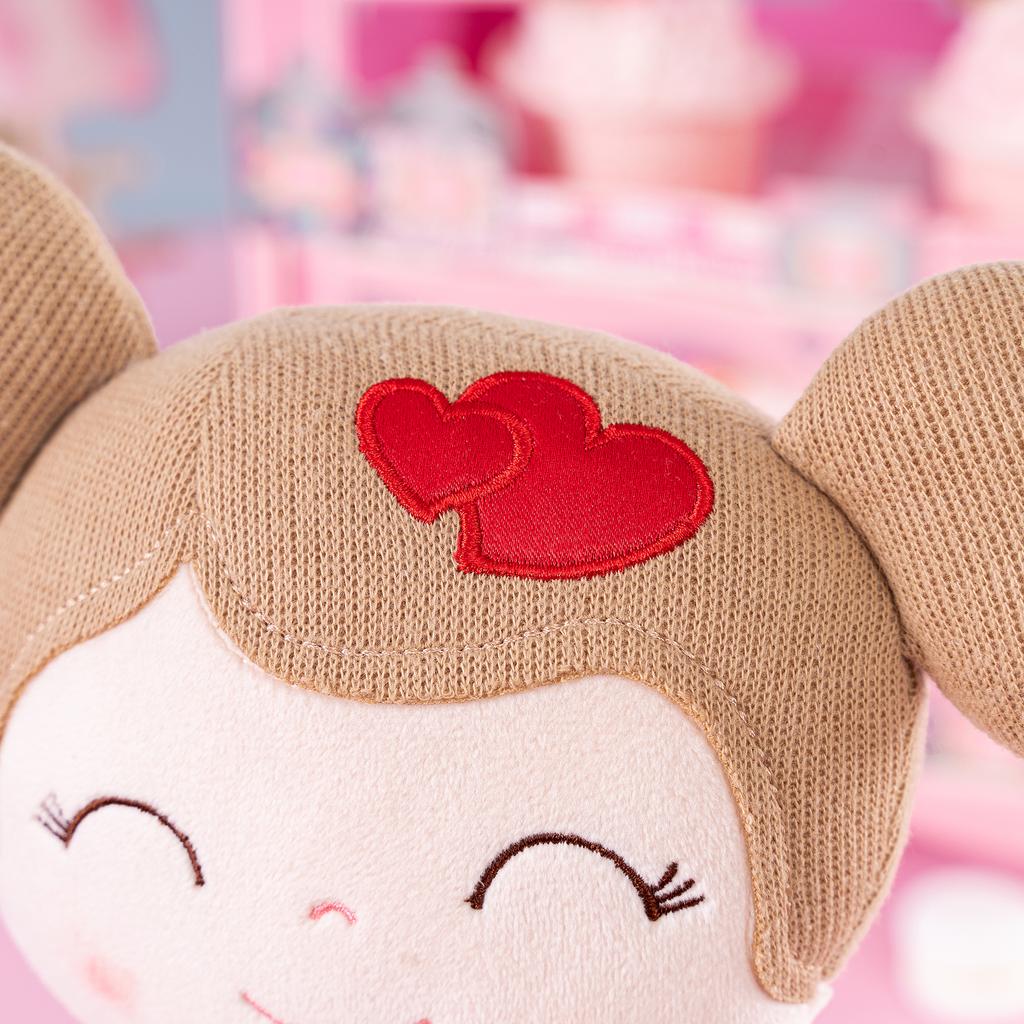Plush Baby Dolls Spring Girl Love Flocking Baby Girls Gift Plush Dolls Christmas Gifts Ideas Birthday Gifts Doll Red
