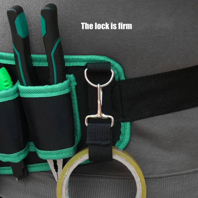 Heavy Duty Oxford Fabric Utility Belt Bag with Multiple Compartments Portable Tool Storage Bag for Tool and Accessories