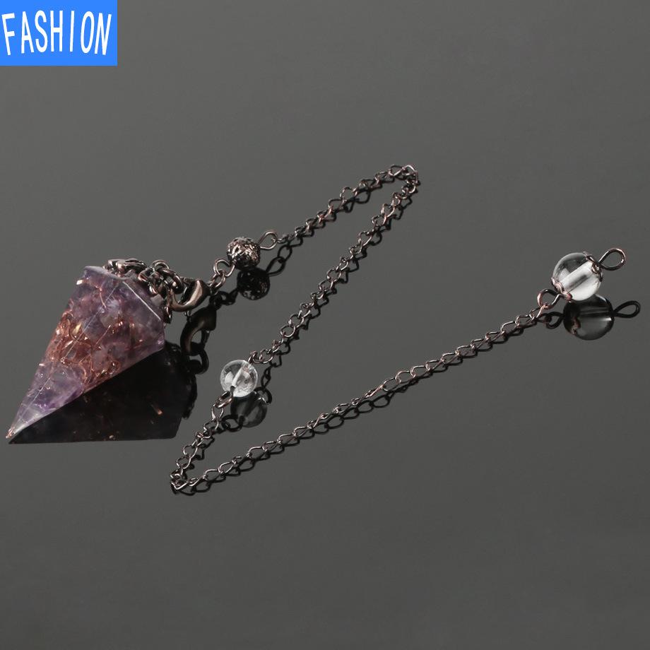 Dream Will Focus Yoga Pendant Natural Stone Cone Healing Necklace