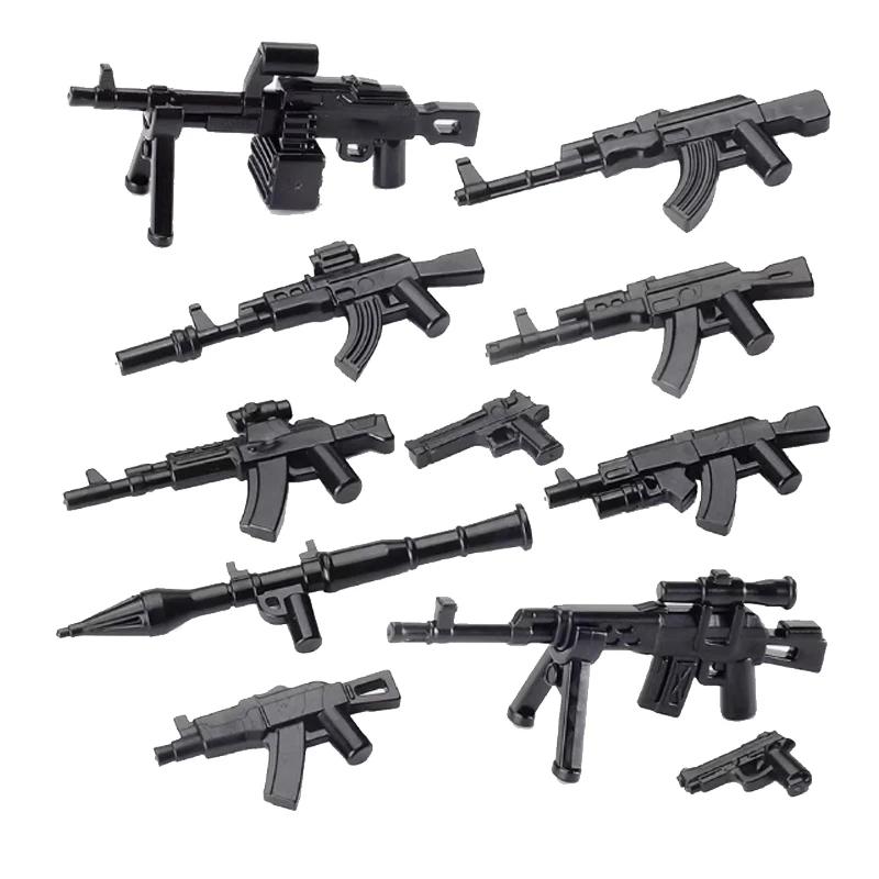 MOC Military Building Blocks Accessories Weapons Guns Special Forces Soldiers AKM Rocket Launchers Night Vision Toys Gifts X036
