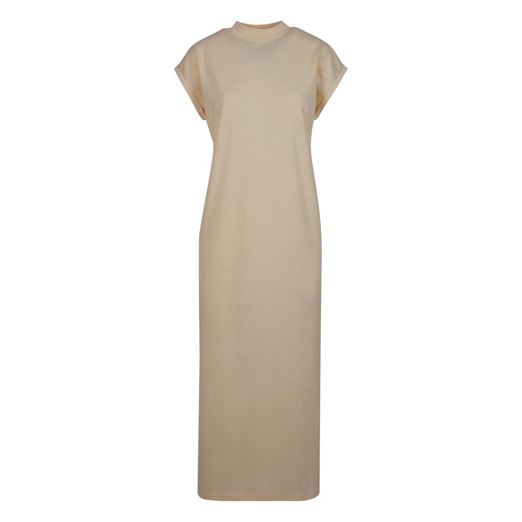 Build Your Brand Womens/Ladies Extended Shoulder Long Midi Dress