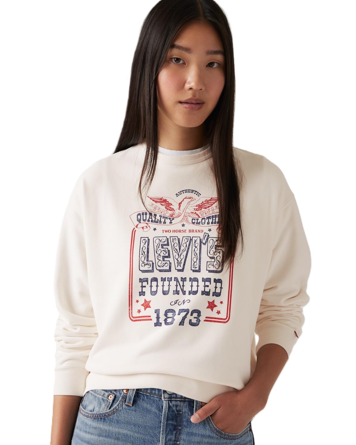 Levi s SIGNATURE Graphic Crew Neck Long Sleeve A7288-0047 US M