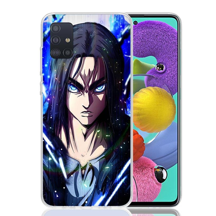A-Attack on T-Titan Eren Yeager Phone Case For Samsung Galaxy A52 A32 A22 A12 A02S A50S A30S A51 A31 AA71 Note 20 Ultra 10 S10 P