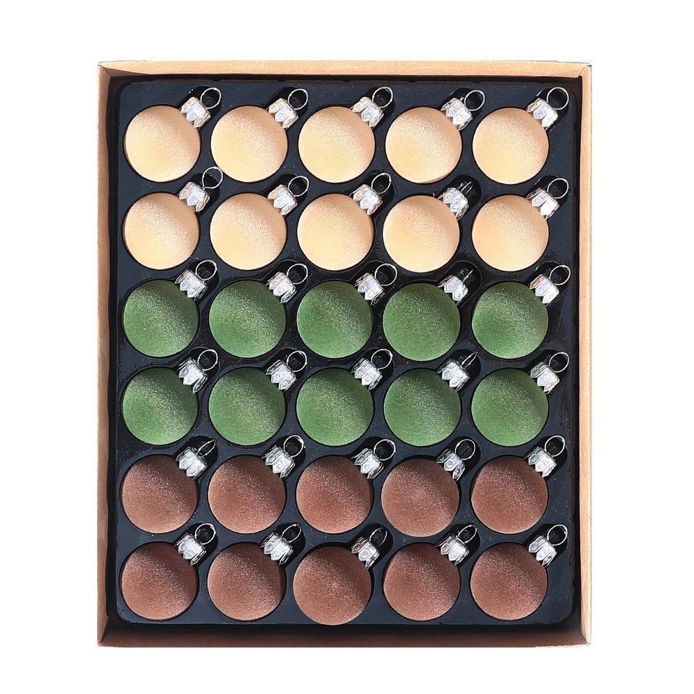 

30pcs/set 3cm Christmas Bauble Velvet decoration Flocking Small Size Christmas Tree Hanging Balls Pendant Decorative