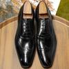 Brock Oxford Shoes Men's Shoes Business Dress British Cowhide Shoes Men