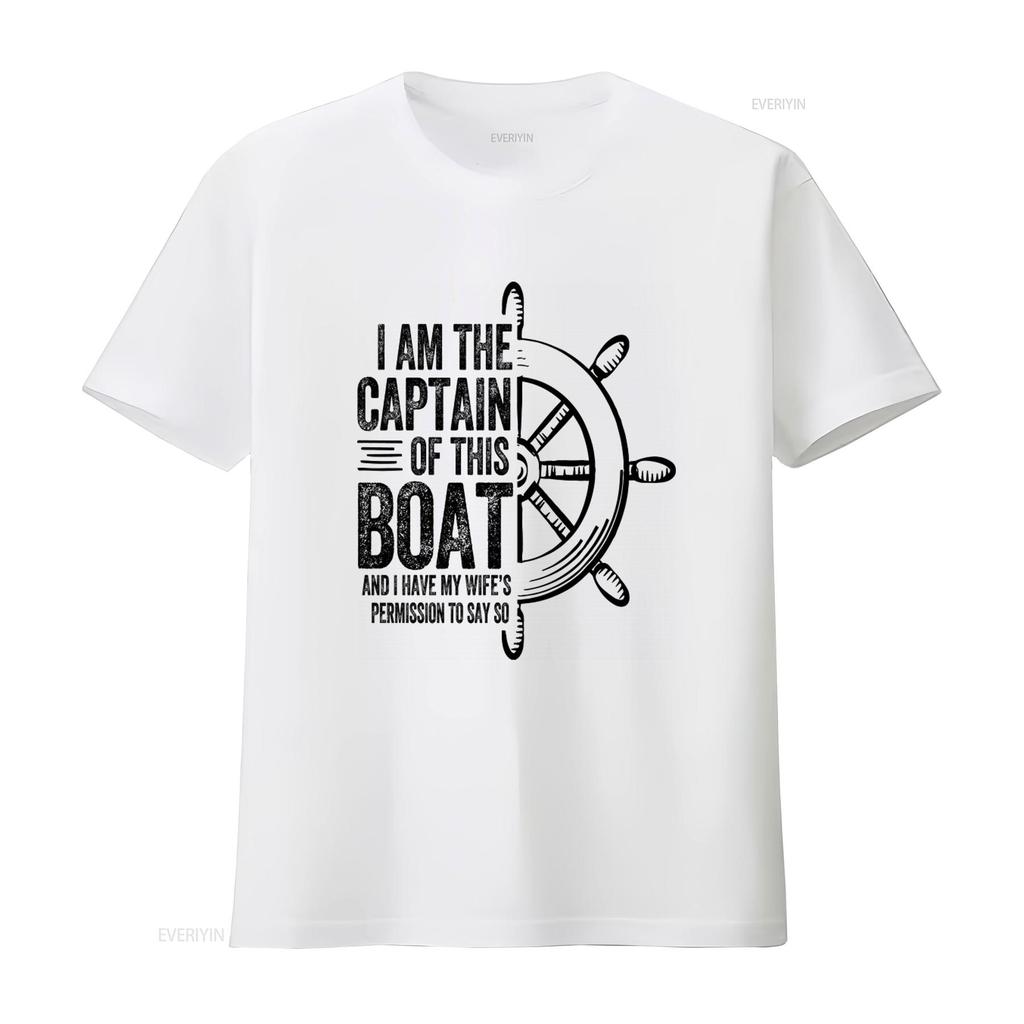Mens Boating Captain T Shirt I Am The Of This Boat Sailing Skipper Design Vintage Washed Graphic Casual Stylish